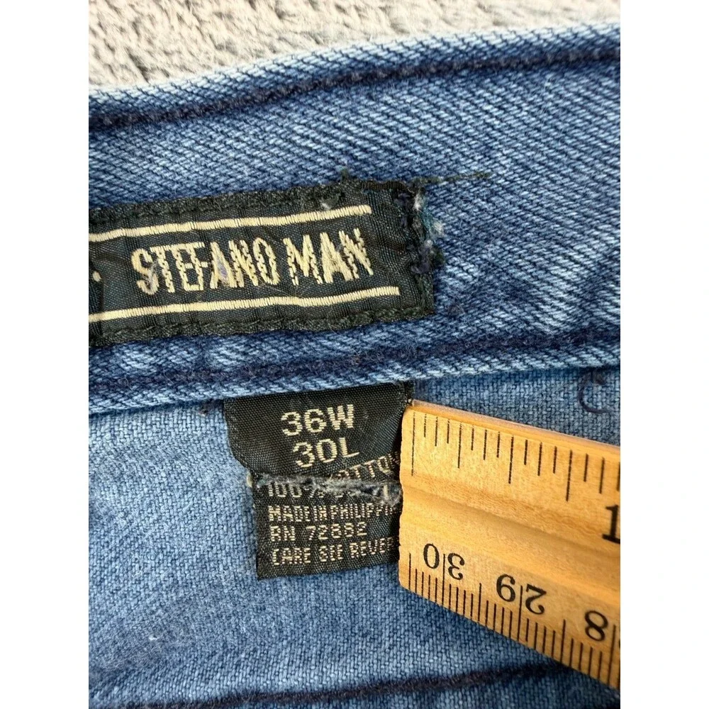 Vintage 90s Stefano Man Jeans 36x30 Blue 100% Cotton Relaxed Fit Philippines